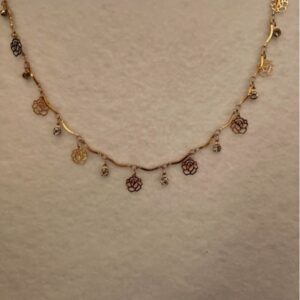 gold plated charm necklace